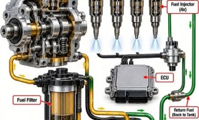 Cấu tạo bơm cao áp Common Rail và chức năng từng bộ phận