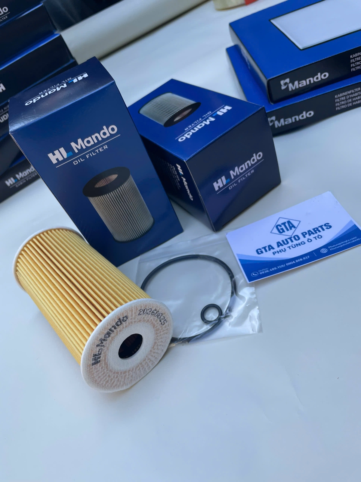 Lọc nhớt động cơ giấy Mando MMF040083 Santa Fe Sedona