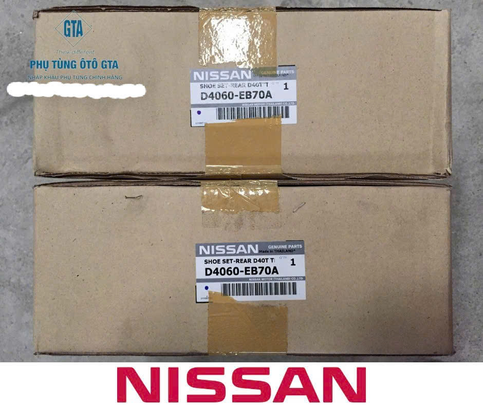Guốc phanh sau Nissan Navara D40 05-14, D23 21- Terra JD23,BT50 01-21, Ford Ranger 01-21, Everest 05-15, -AB31-2200-BA / URY1-26-38Z1MC