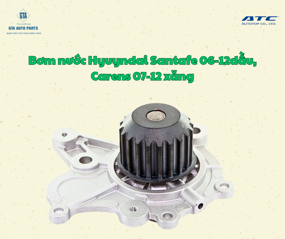 Bơm nước Hyuyndai Santafe 06-12dầu, Carens 07-12 xăng(AutoTop)