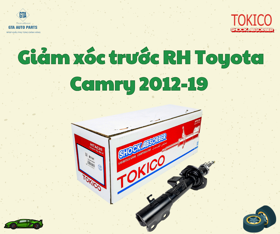 Giảm xóc trước RH Toyota Camry 2012-19 (TOKICO)