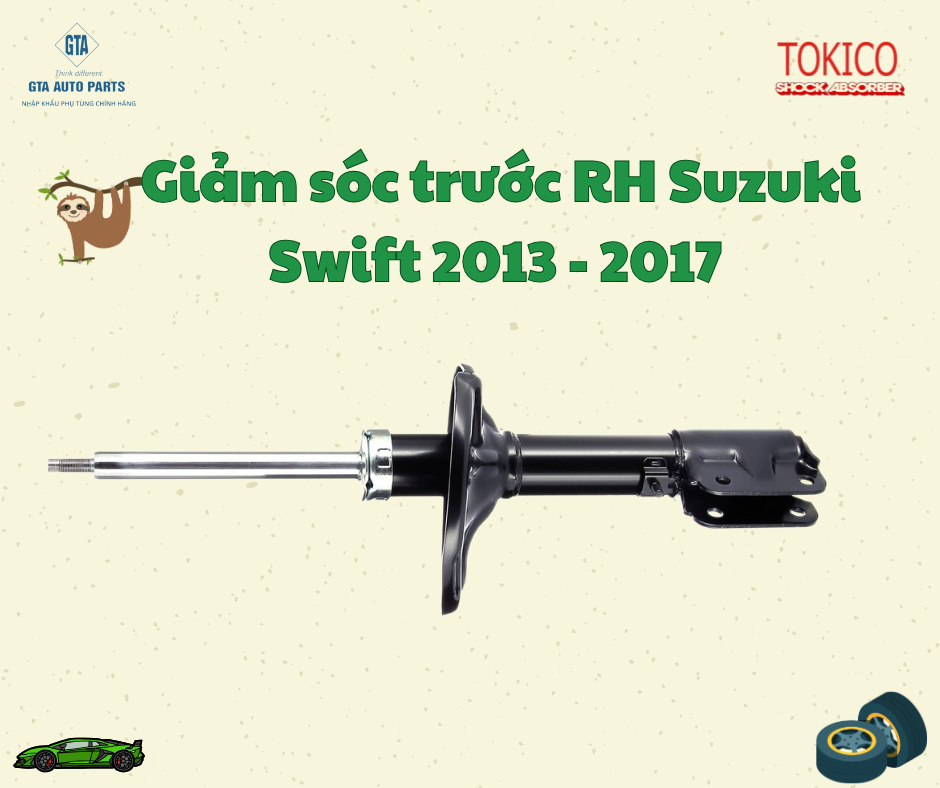 Giảm xóc trước RH Suzuki Swift 2013 - 2017(TOKICO)