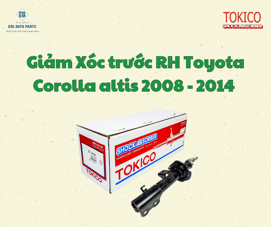 Giảm xóc trước RH Toyota Corolla altis 2008 - 2014(TOKICO)