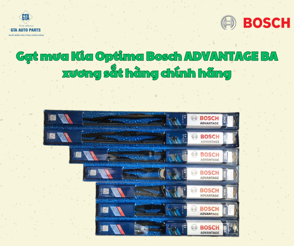 Gạt mưa Kia Optima Bosch ADVANTAGE BA xương sắt hàng chính hãng