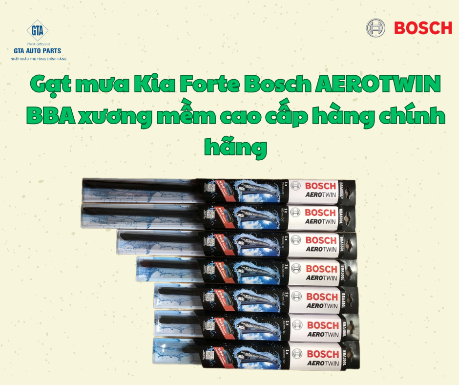 Gạt mưa Kia Forte Bosch AEROTWIN BBA xương mềm cao cấp hàng chính hãng