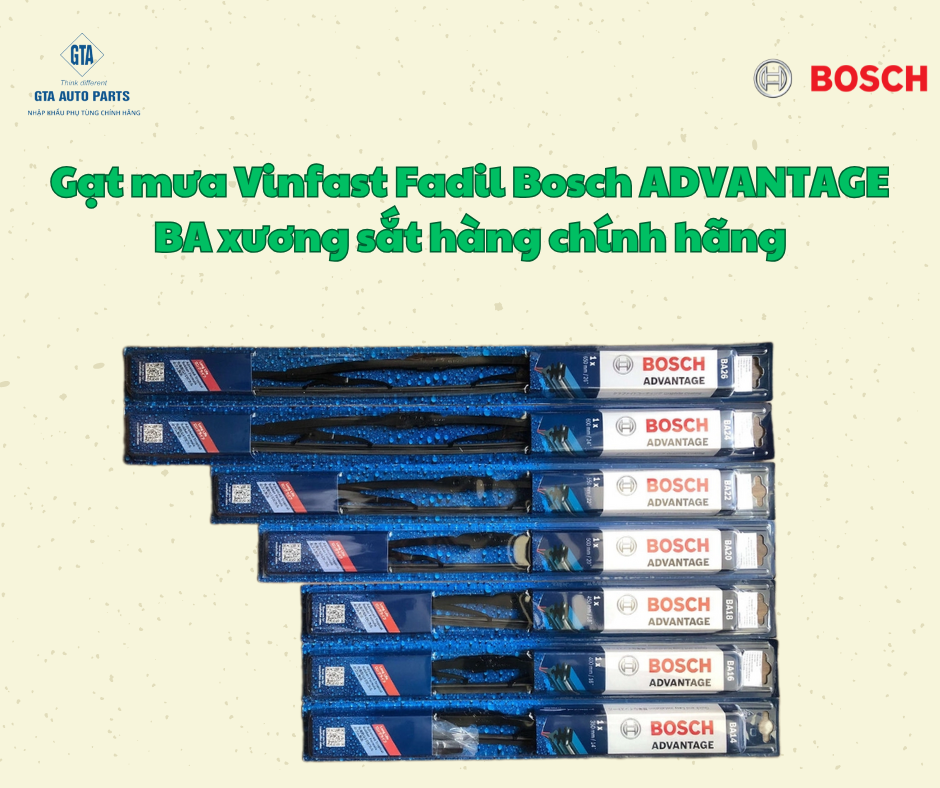 Gạt mưa Vinfast Fadil Bosch ADVANTAGE BA xương sắt hàng chính hãng