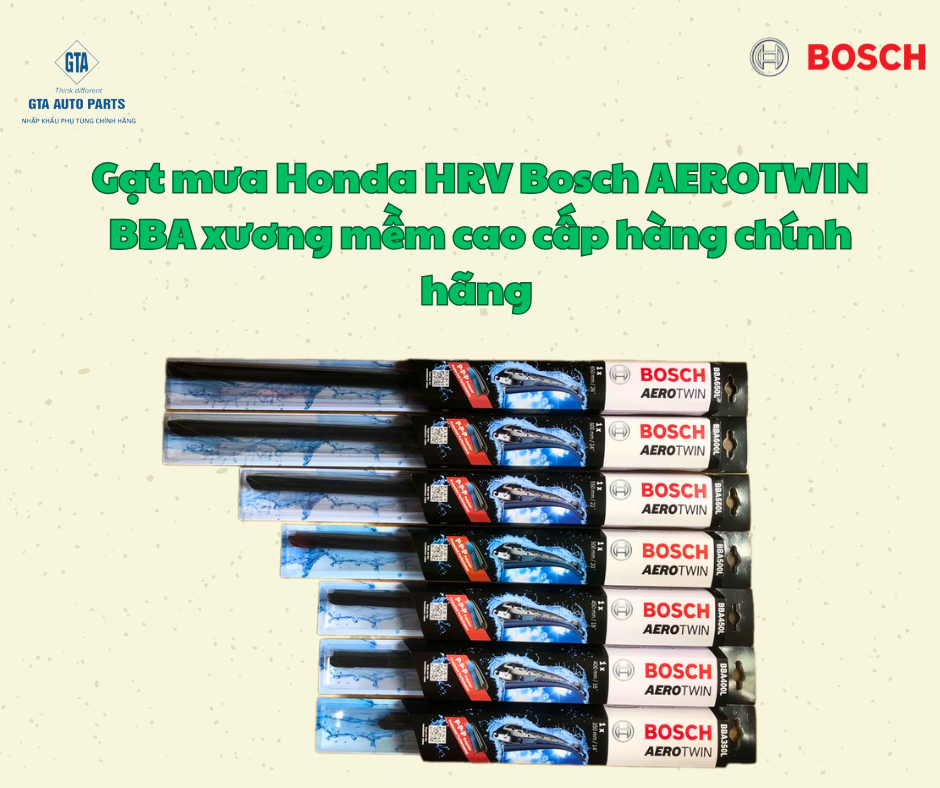 Gạt mưa Honda HRV Bosch AEROTWIN BBA xương mềm cao cấp hàng chính hãng 