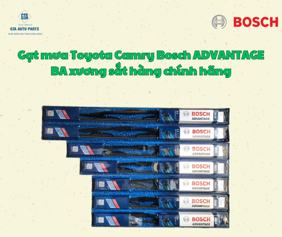 Gạt mưa Toyota Camry Bosch ADVANTAGE BA xương sắt hàng chính hãng