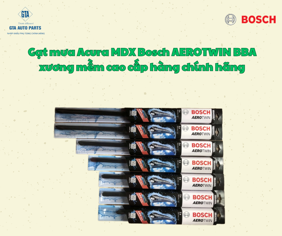 Gạt mưa Acura MDX Bosch AEROTWIN BBA xương mềm cao cấp hàng chính hãng