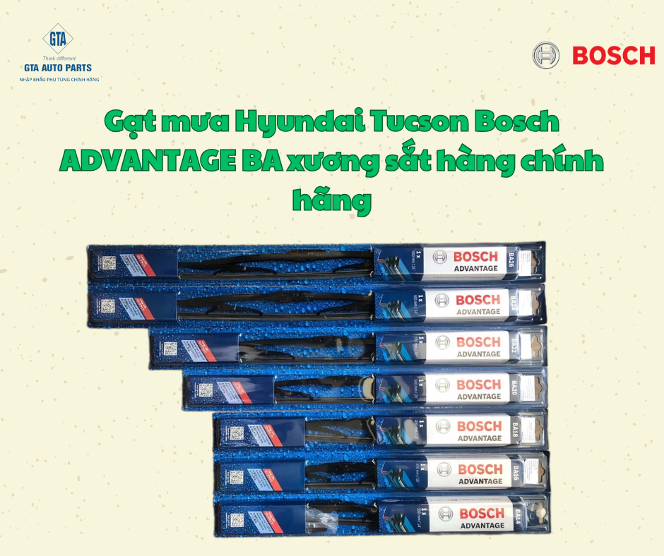 Gạt mưa Hyundai Tucson Bosch ADVANTAGE BA xương sắt hàng chính hãng