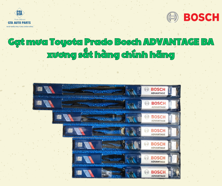Gạt mưa Toyota Prado Bosch ADVANTAGE BA xương sắt hàng chính hãng