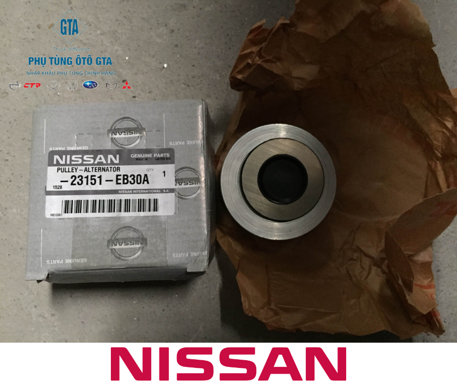 Puly máy phát Nissan Navara D40 04-14, Pathfinder R51 05-12, Navara D22 97-